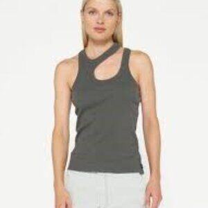 Alice & Trixie by Angela George | Asymmetric Mod Cutout Ribbed Tank Top